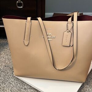 Coach Tan Leather Tote Bag